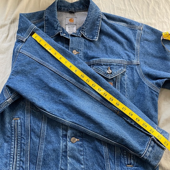 Carhartt Denim Jean Jacket Unlined (J12) - Picture 10 of 10